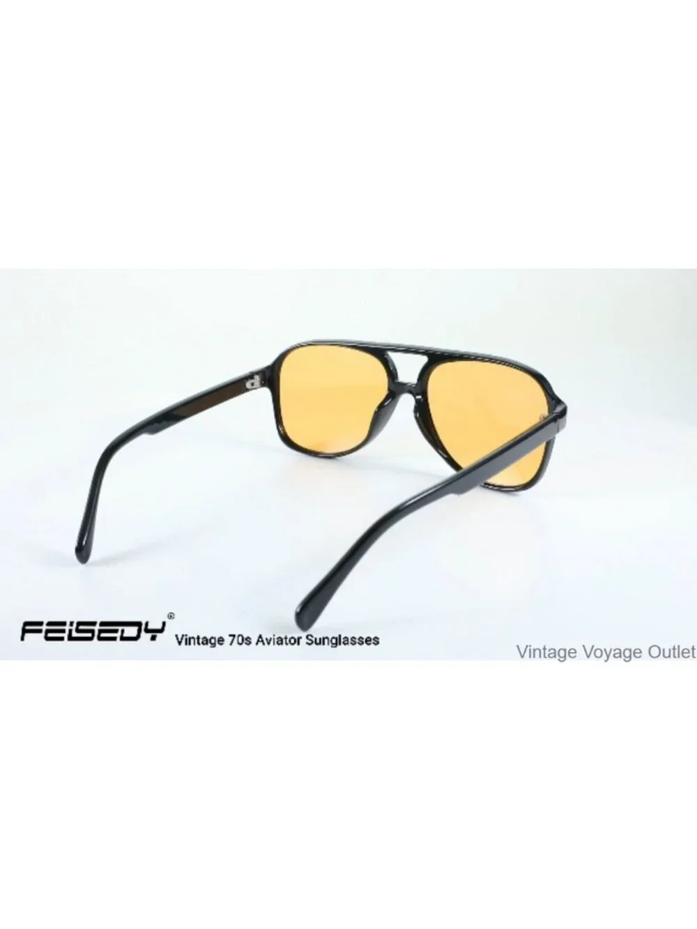Vintage Retro Plastic Aviator Sunglasses UV400 Protection Square Frame